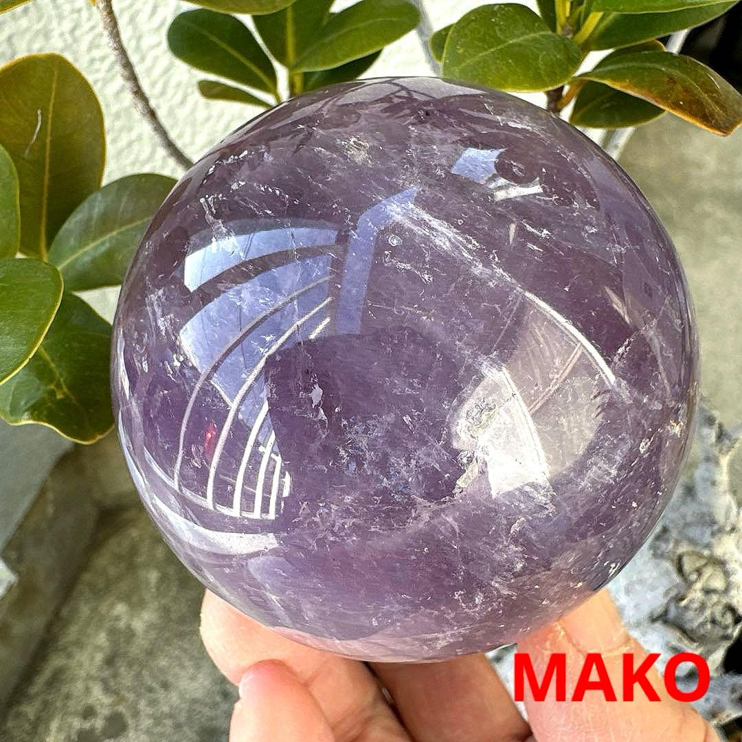 M1881☆アメジスト丸玉直径78mm648g☆天然石　原石☆N60102