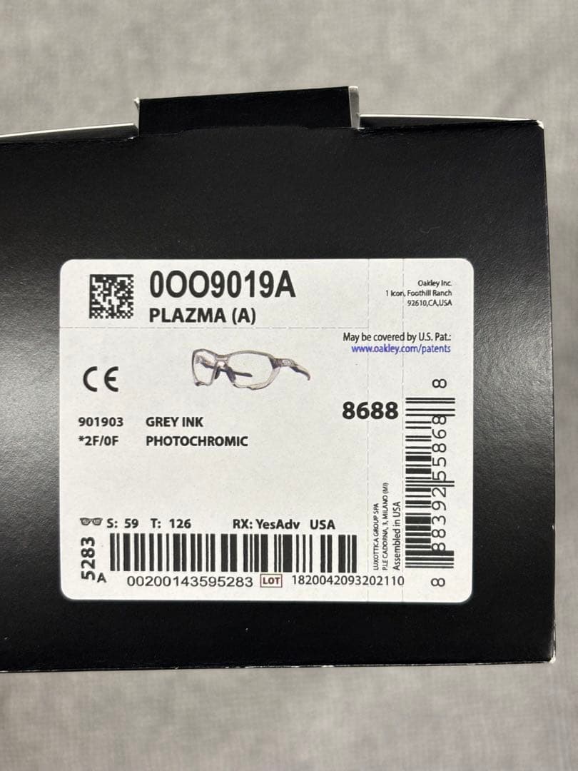 Oakley Plazma 調光　アジアフィット