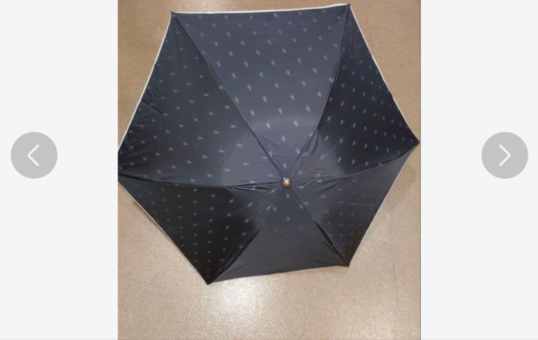 2、ラルフローレン　晴雨兼用　黒　地模様　折り畳み