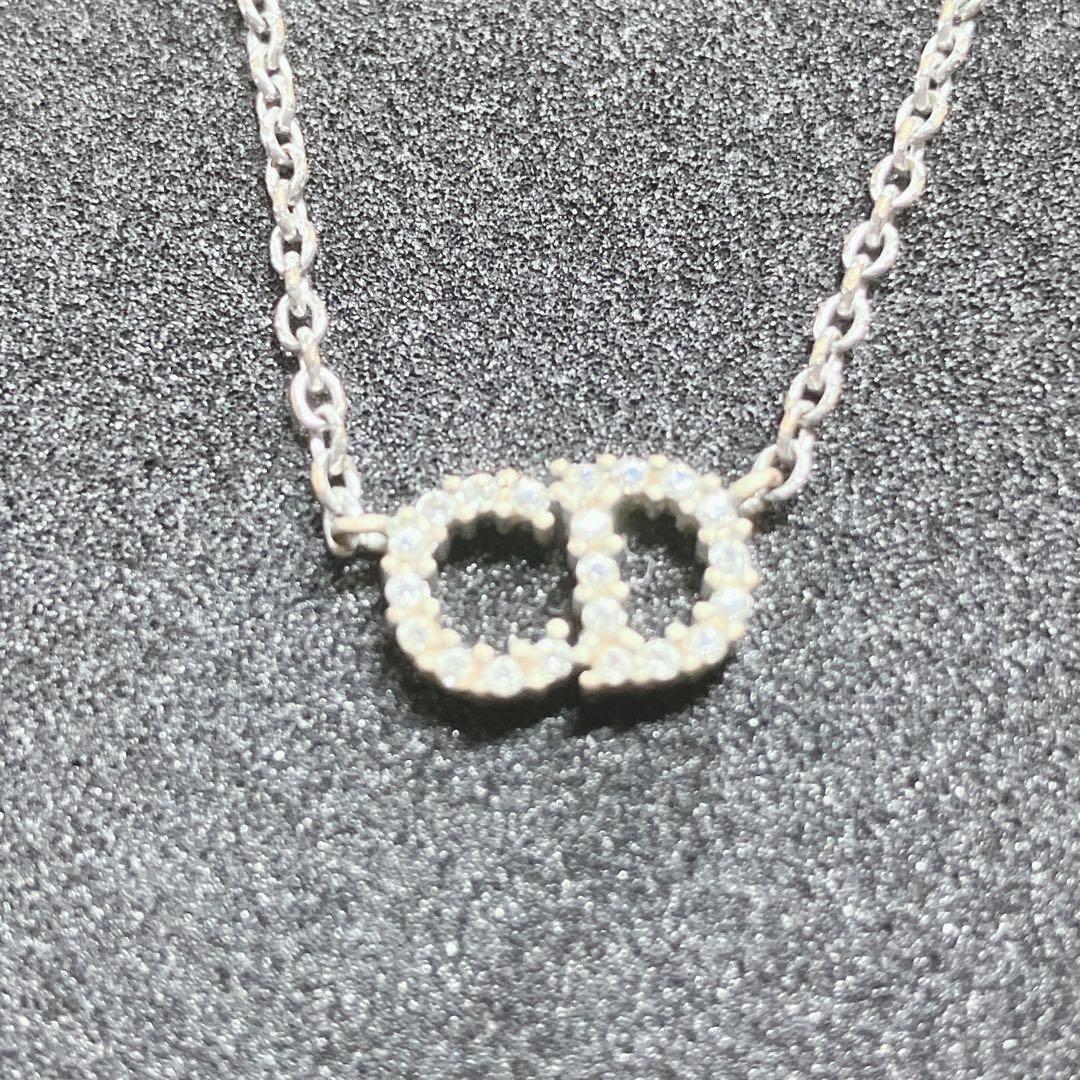 ディオール　ネックレス　CLAIR D LUNE ラインストーン　CD ロゴ