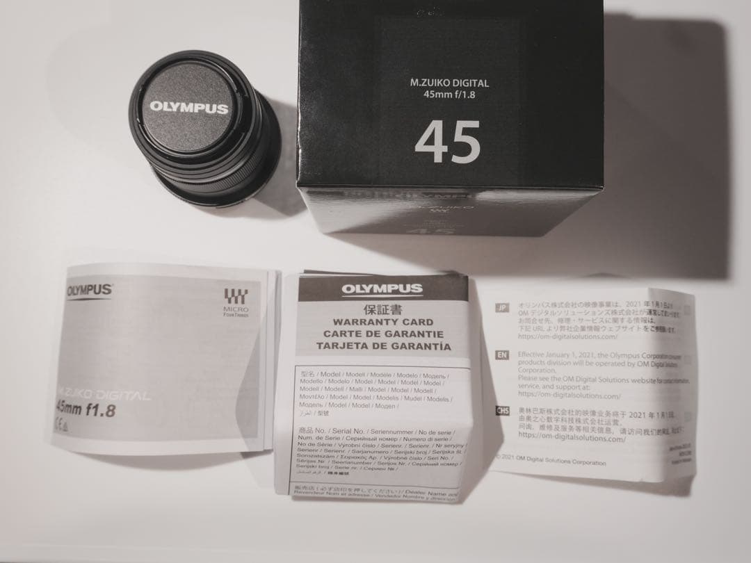 OLYMPUS M.ZUIKO DIGITAL 45mm F/1.8 レンズ