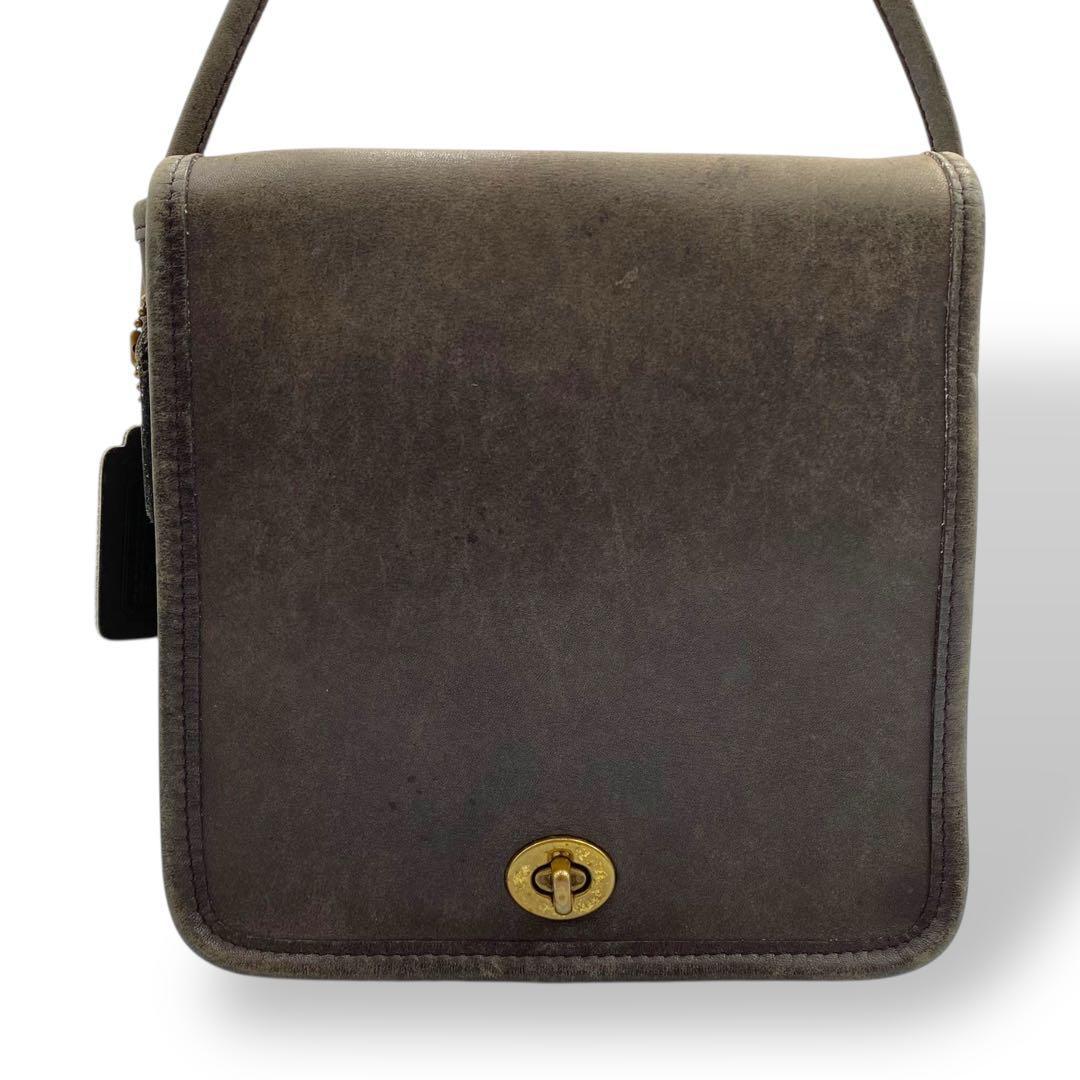 希少 COACH オールドコーチ ショルダーバッグ USA ターンロック レザー