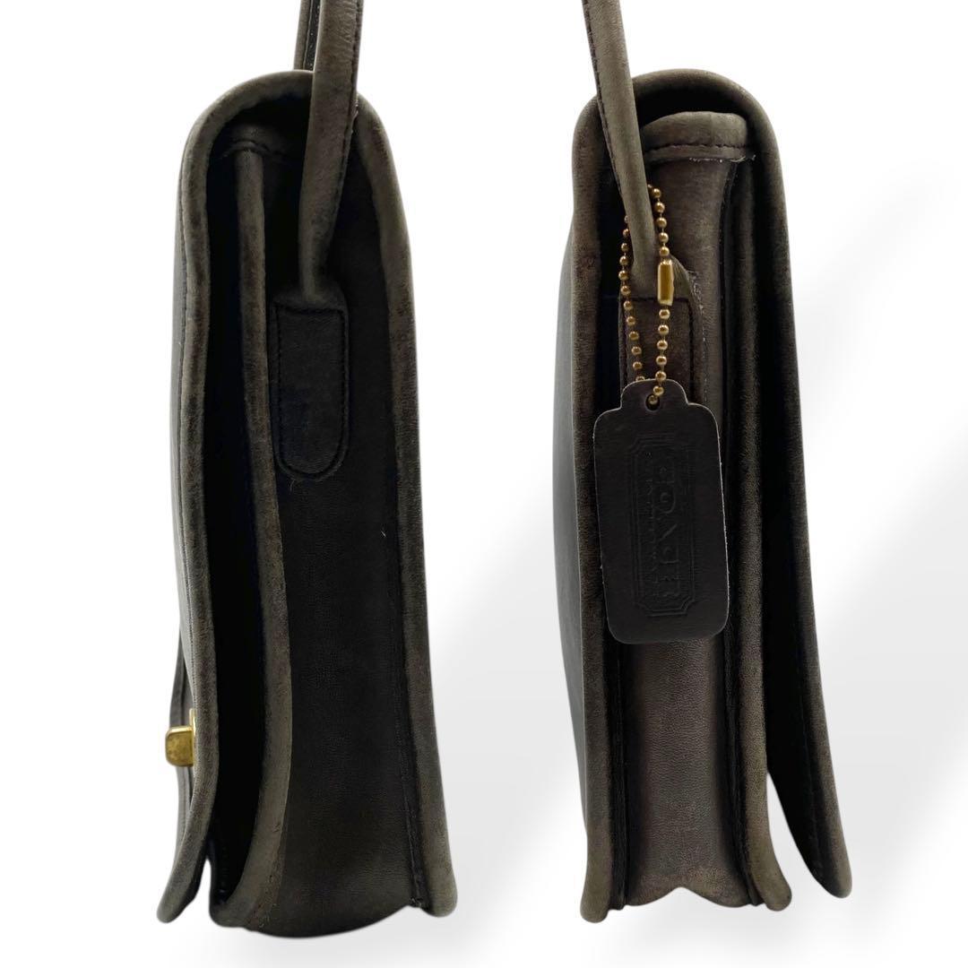 希少 COACH オールドコーチ ショルダーバッグ USA ターンロック レザー