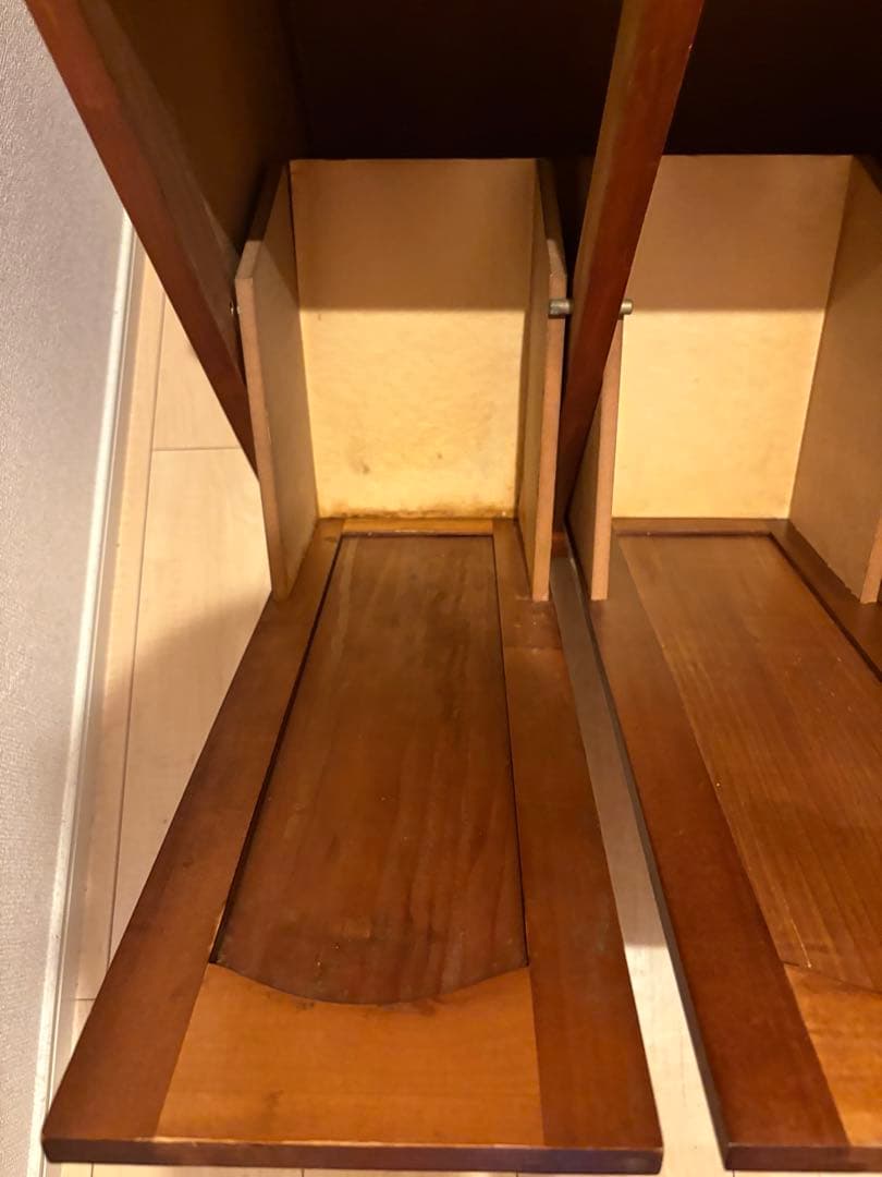 カントリー　キッチンカウンター ダストボックス 木製 ゴミ箱　キャスター付