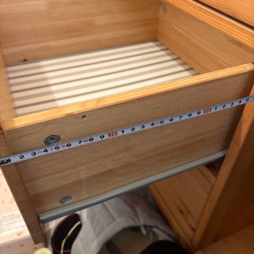 あちこです。ナチュラルウッド 食器棚 引き出し付き