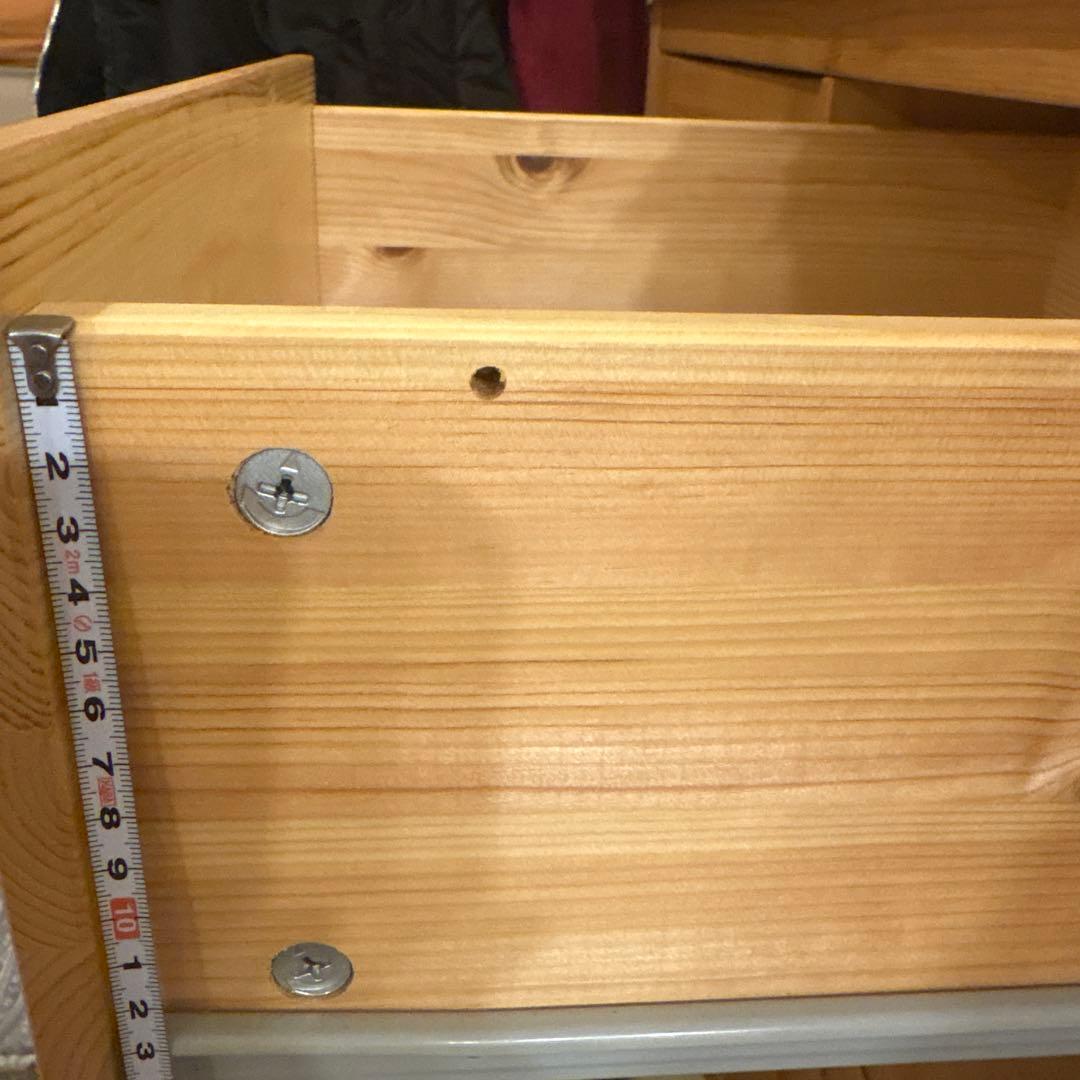 あちこです。ナチュラルウッド 食器棚 引き出し付き