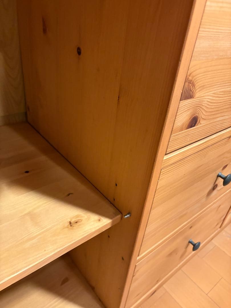 あちこです。ナチュラルウッド 食器棚 引き出し付き