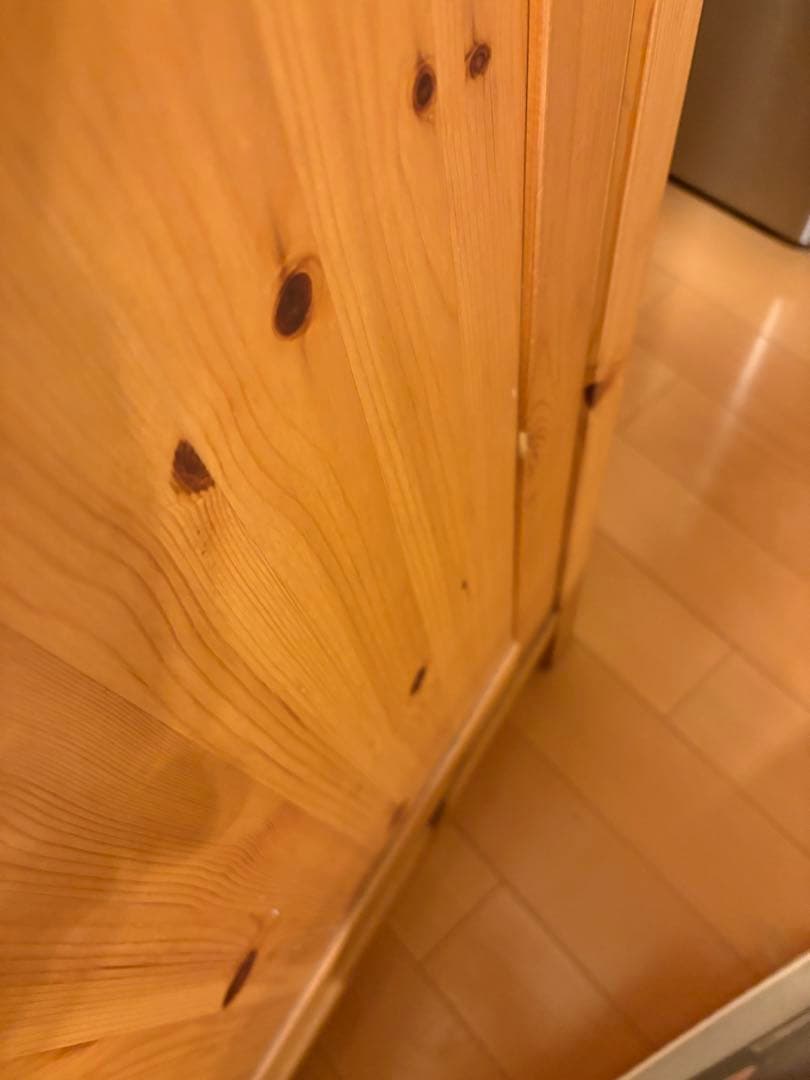 あちこです。ナチュラルウッド 食器棚 引き出し付き