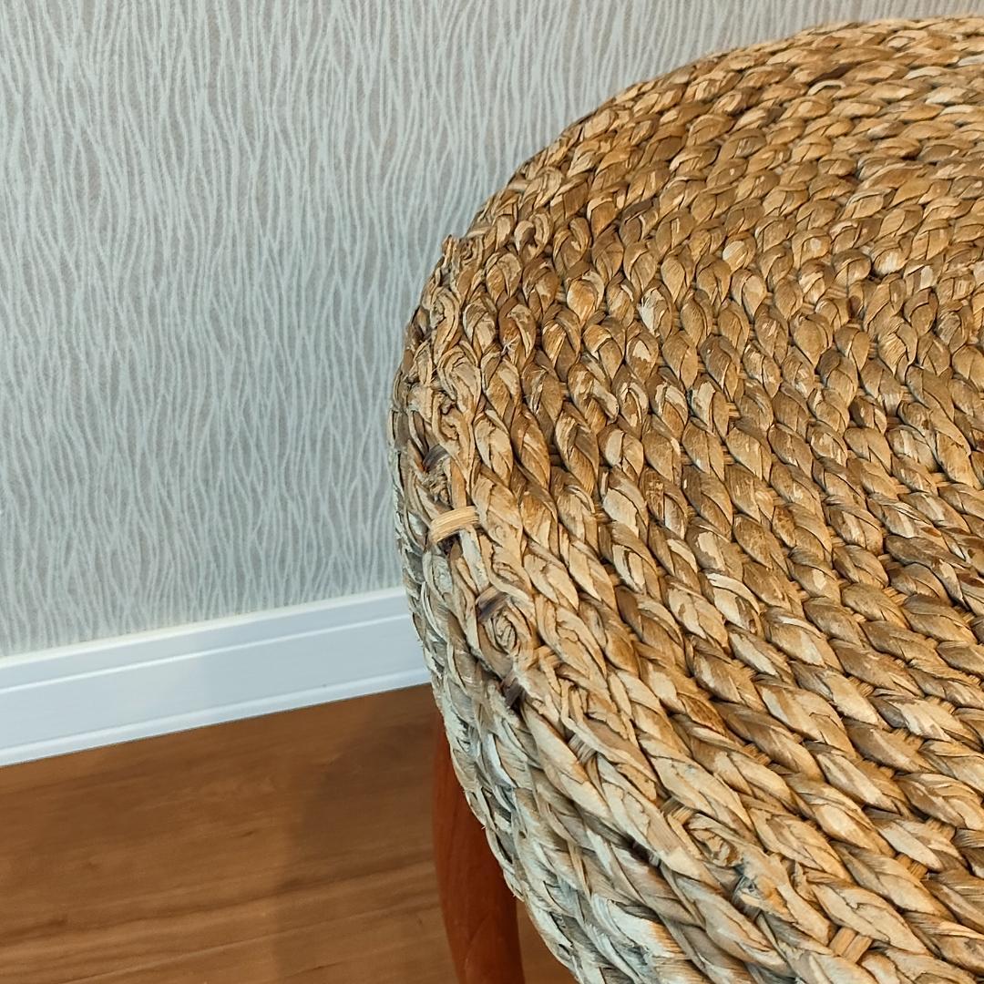 アジアン家具　スツール　ローテーブル　ラウンド　2台セット