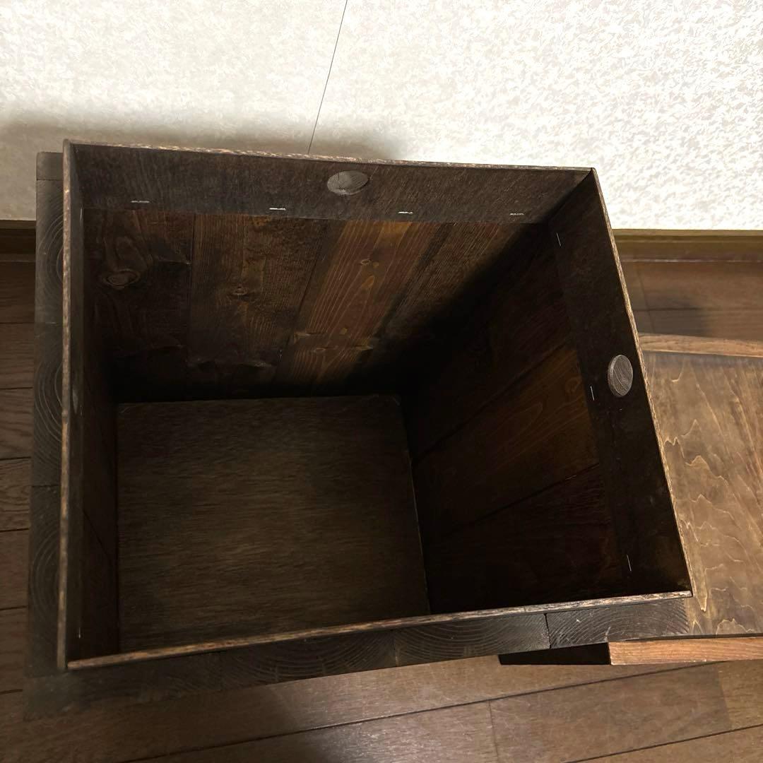 【良品】MI-MI-MOKO ミーミーモコ 高級木製ダストボックス ゴミ箱 木製