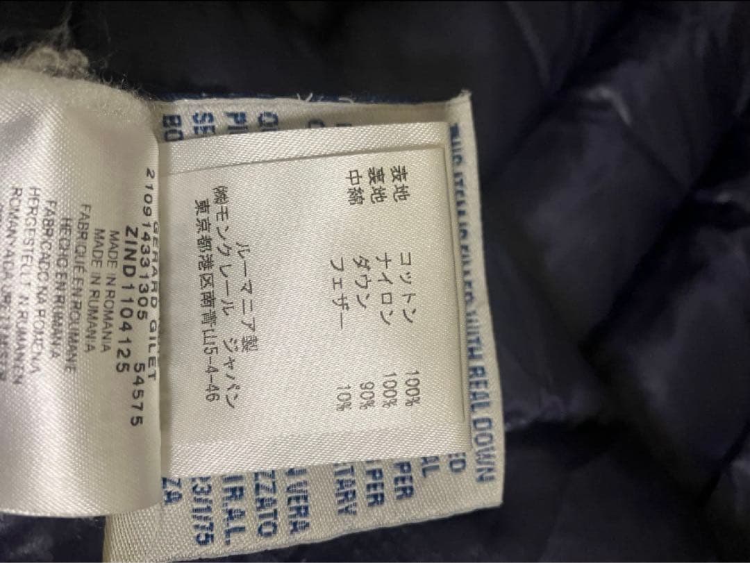 MONCLER ダウンベスト ネイビー