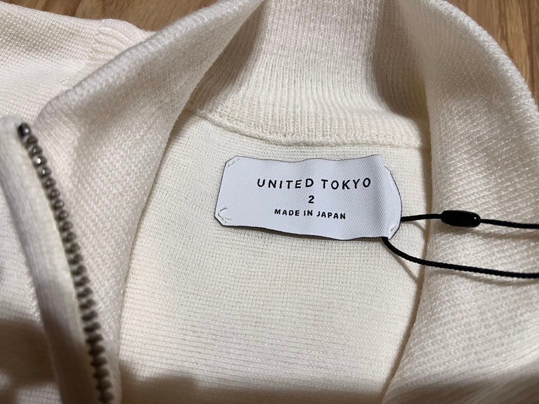 【新品未使用】18Gウールミラノリブハーフジップニット