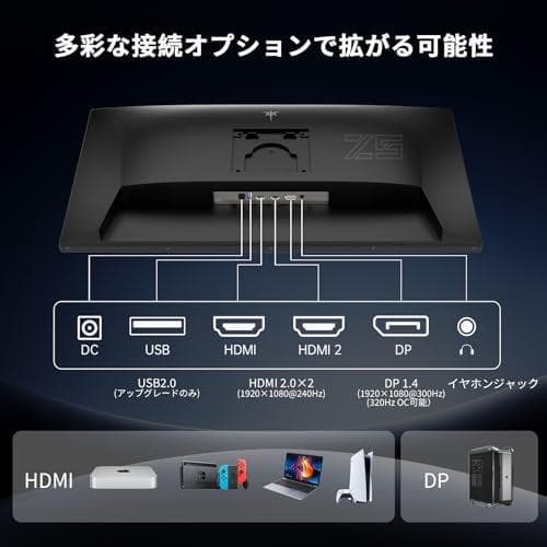 KEY TO COMBAT 24.5インチゲーミングモニターFHD 300Hzm