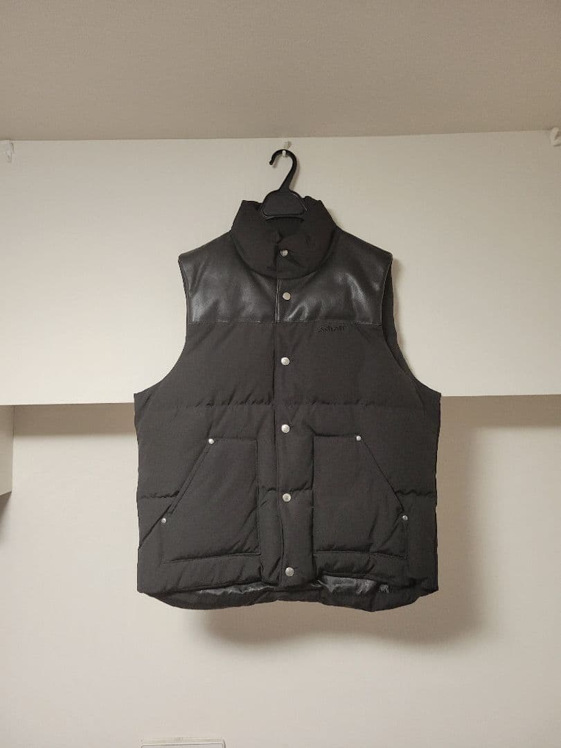 Schott レザーダウン ベスト M ブラック　試着のみ