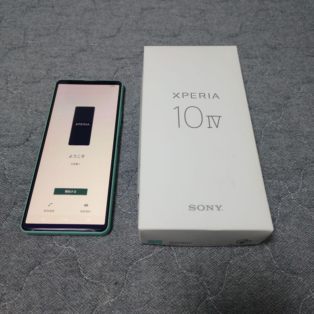 Sony Xperia 10 IV ミントグリーン 本体　au SOG07 中古