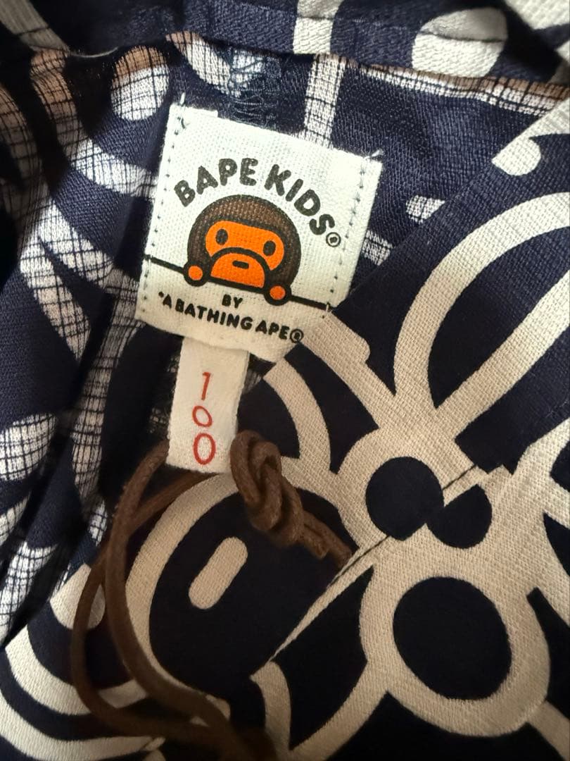 エイプ　甚平 100cm 女の子　スカート レア ネイビー 新品　タグ付き