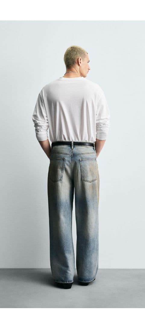 ZARA ヴィンテージ加工バギーフィットジーンズ EUR40 アクネ