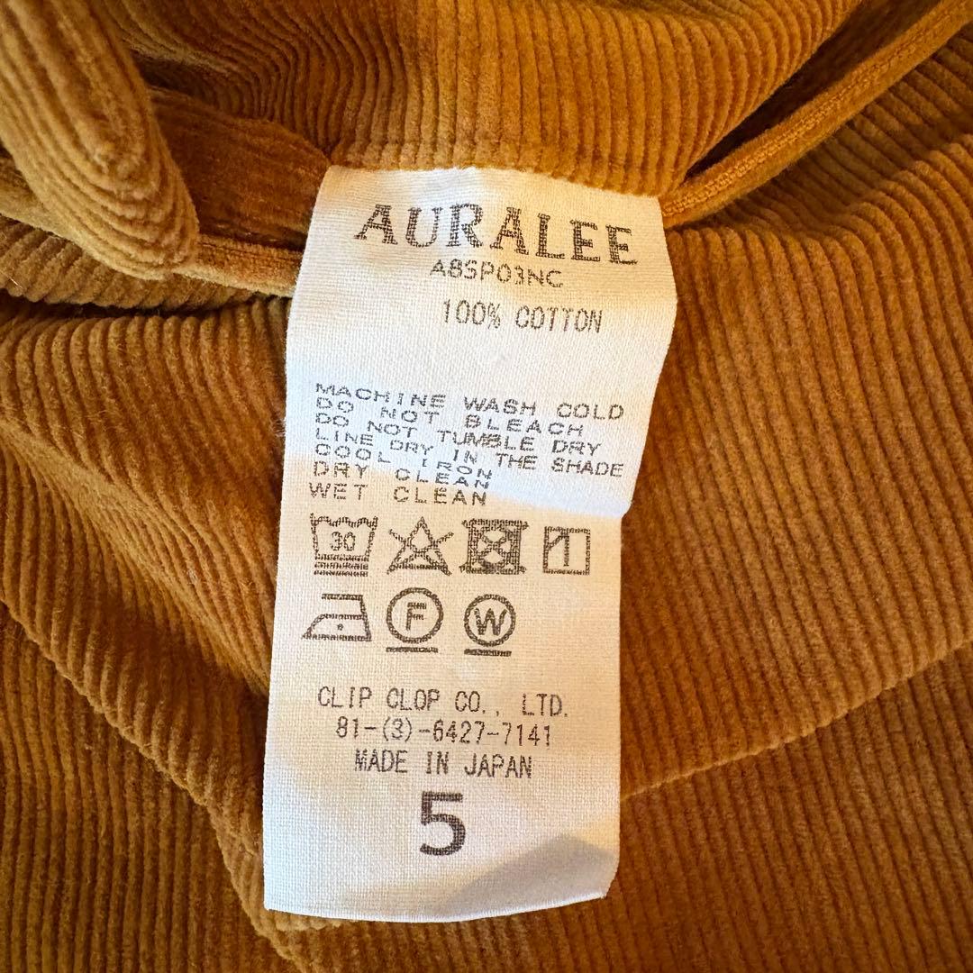 AURALEE キャメル コーデュロイ ショートパンツ