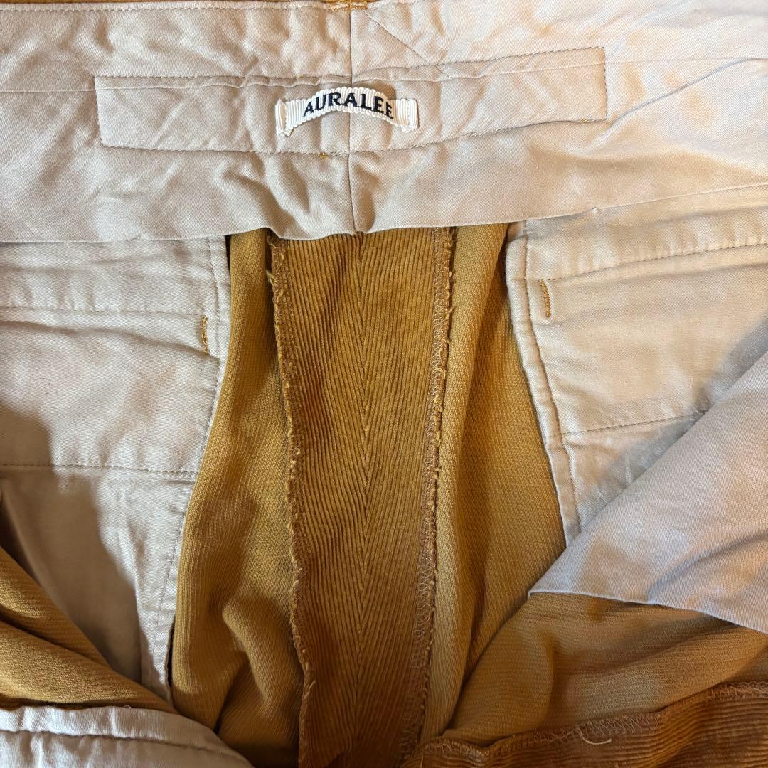 AURALEE キャメル コーデュロイ ショートパンツ