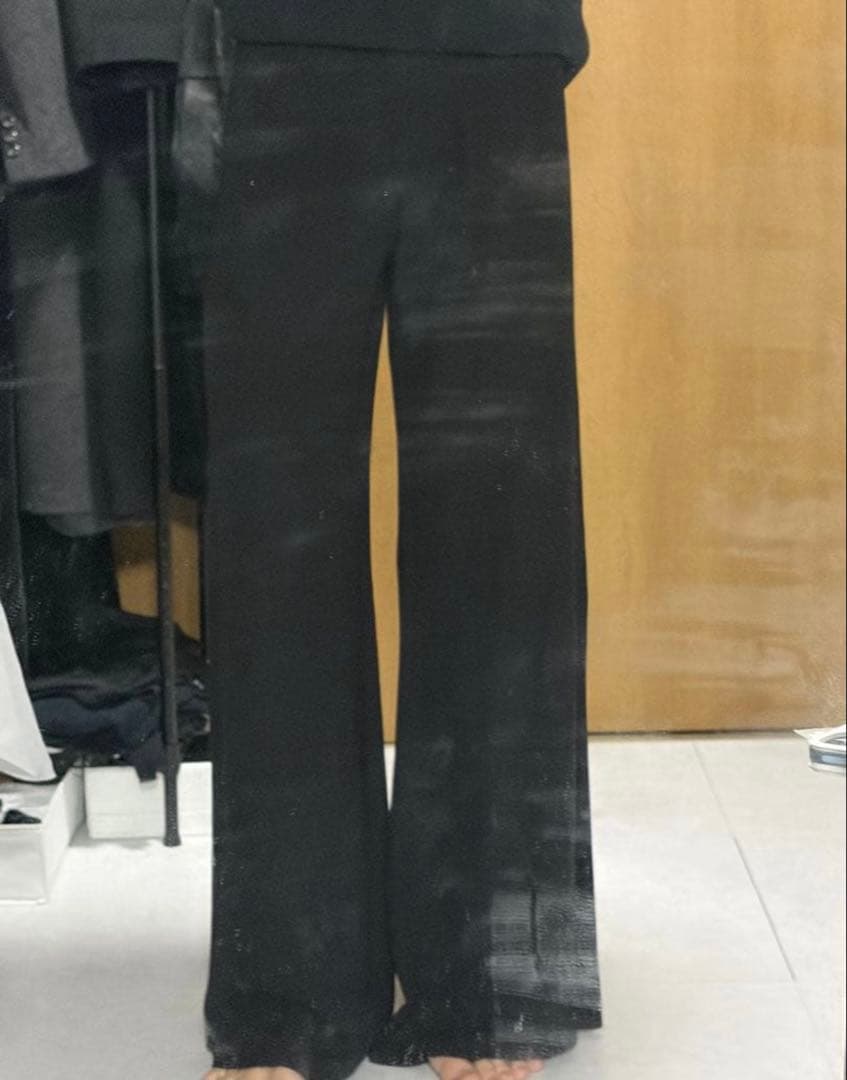 ANN DEMEULEMEESTER 本人期 ブラックワイドパンツ 36