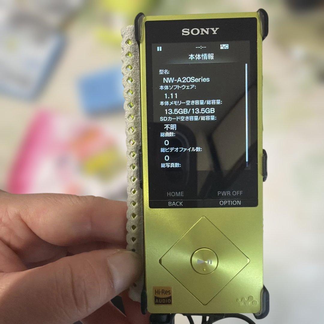 SONY WALKMAN NW-A20 S series ライムイエロー