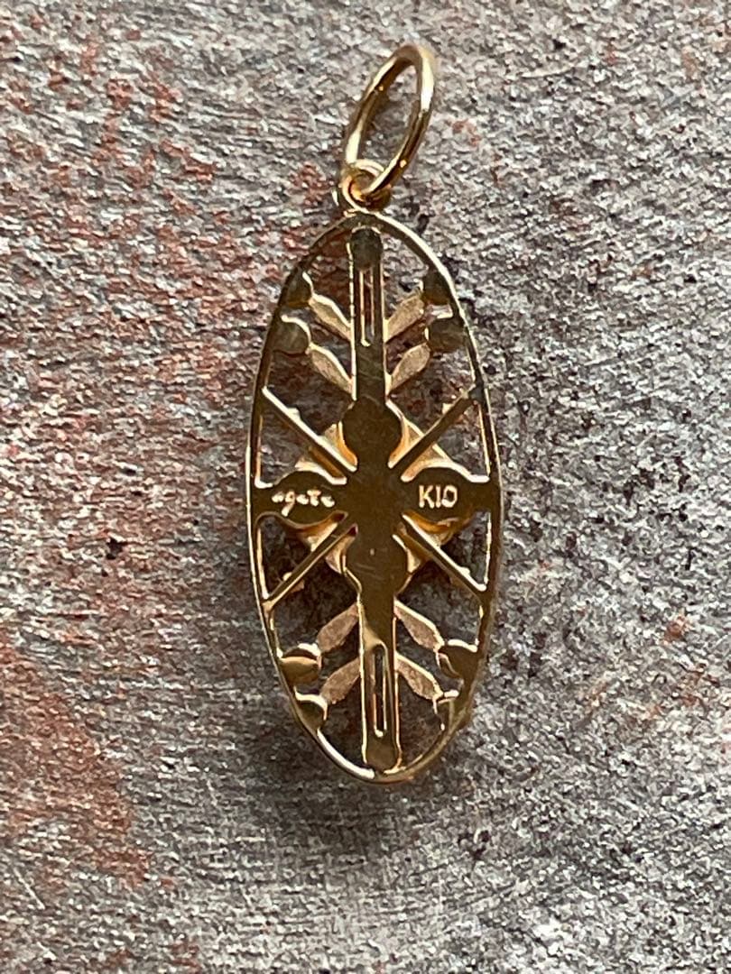 レア ⭐︎ アガット agete k10 チャーム ターコイズ パール 透かし