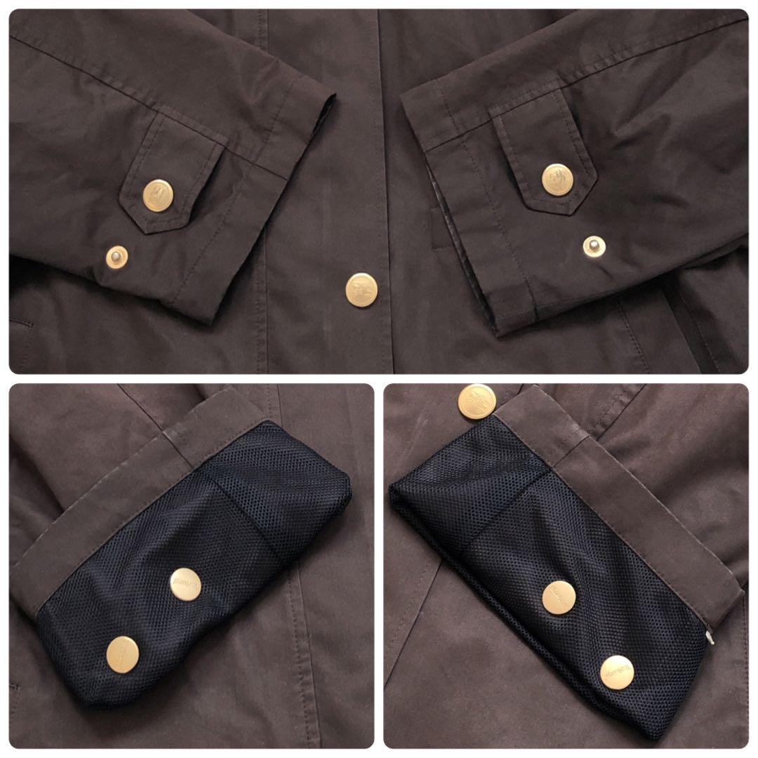 高級✨人気　バーバリー　モッズコート　ノバチェック　2way 金ボタン　メッシュ