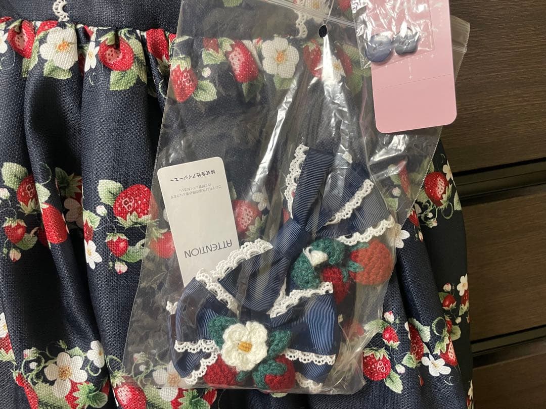 【Chalmiere】　ベイクドベリー　JSK リボン クリップ セット　新品