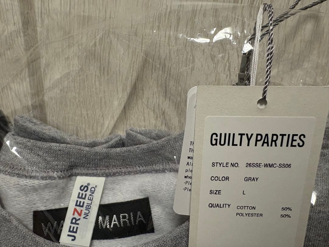 ワコマリア 26年SS トレーナー グレー Lサイズ マリア像 新品未使用