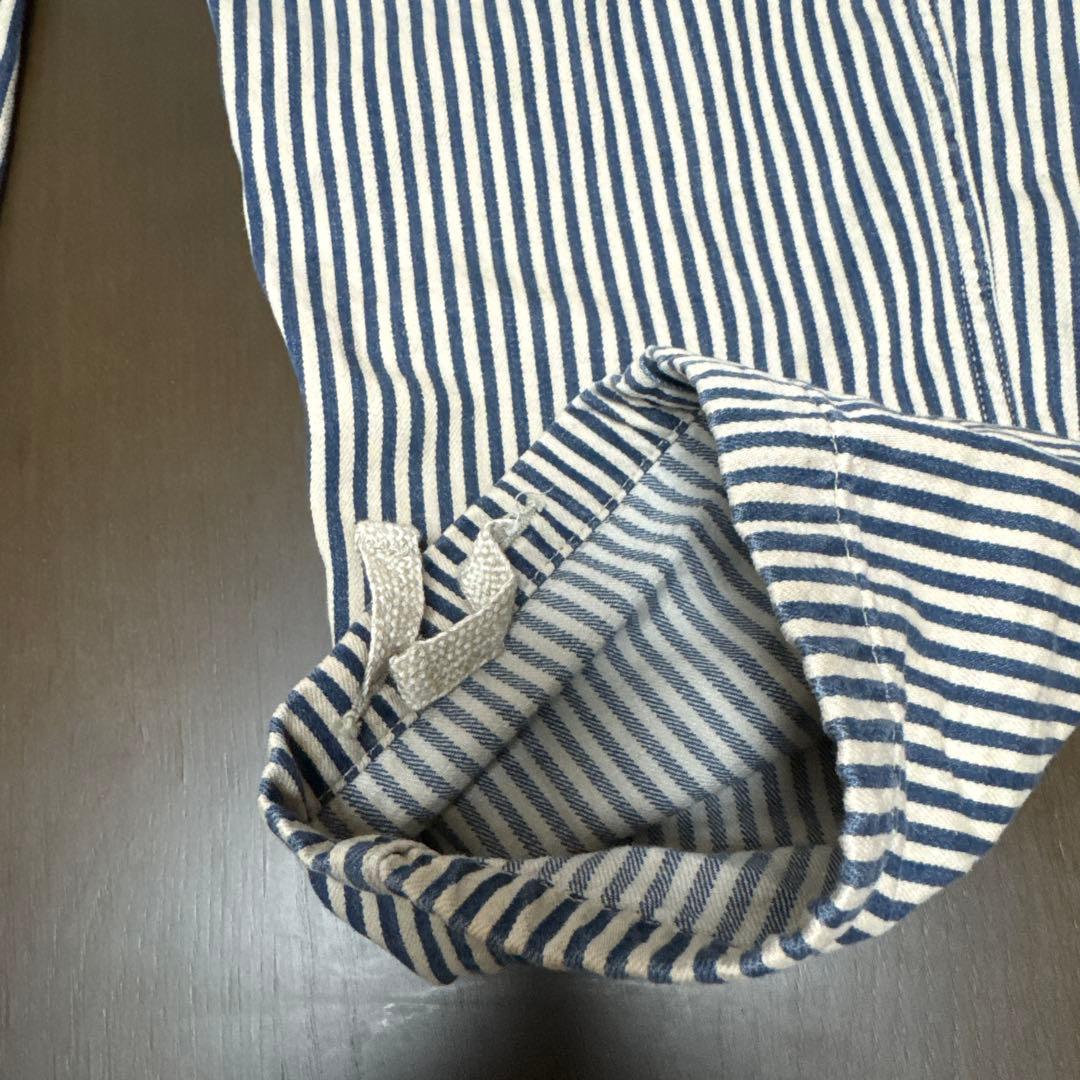 45R モンプデニムの908ベイカーパンツ　ヒッコリー柄