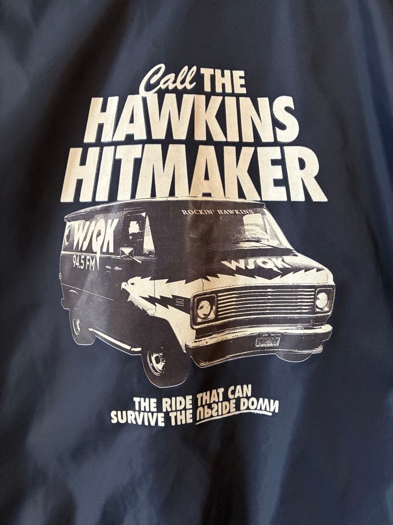 1度使用のみ ニコアンド ストレンジャーシングス コーチジャケット ネイビー