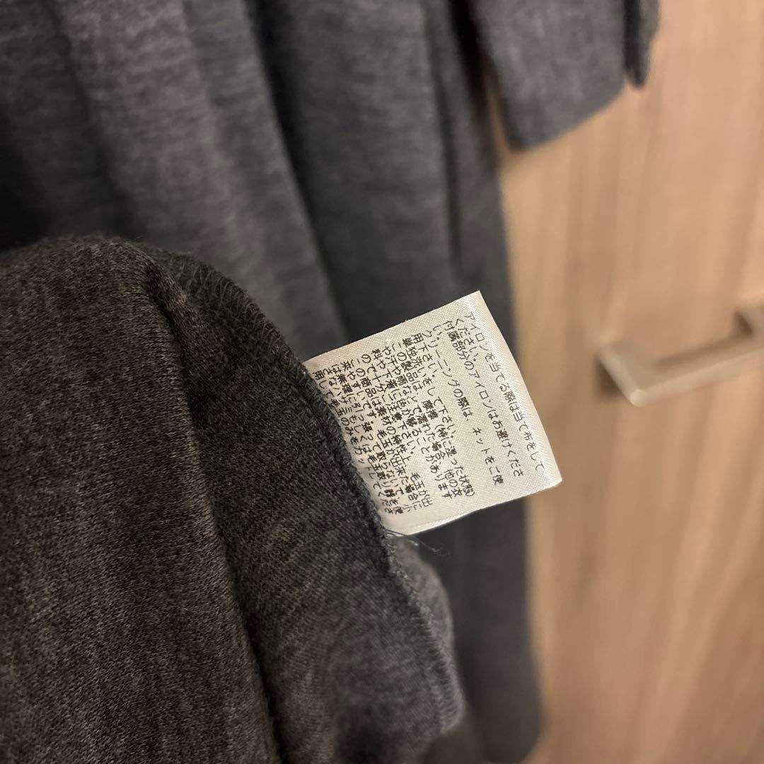 【ボーダーズアットバルコニー】ワンピース　ウール　グレー　シャツドレス　38