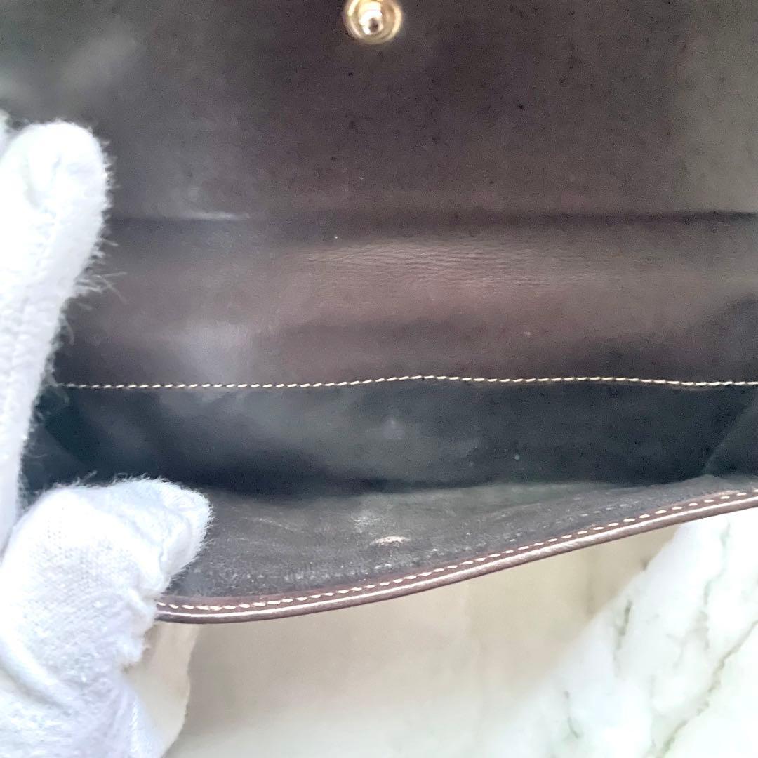 GUCCI グッチ　長財布　GGキャンバス　ロゴプレート　Wホック　0117-④