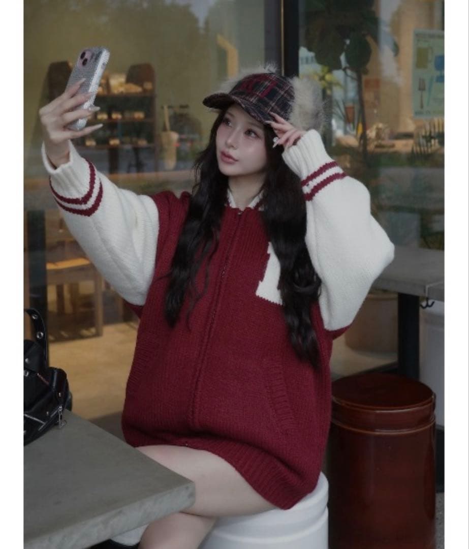 ダーリッチ　THE Social CLUBニットブルゾン