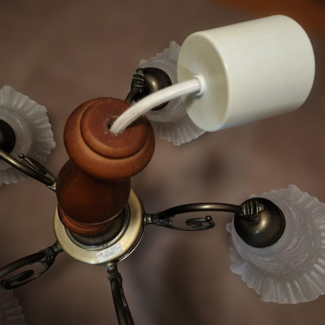 KISHIMA フリルランプ 5灯 シャンデリアGEM-859C キシマ