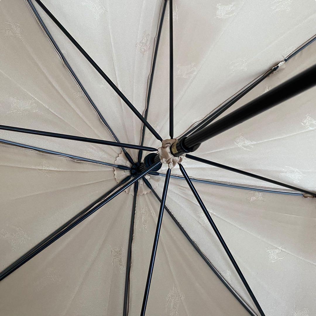 極美品　バーバリー　Burberry 長傘　ホースロゴ　ノバチェック