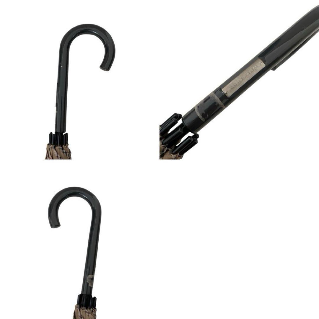 極美品　バーバリー　Burberry 長傘　ホースロゴ　ノバチェック