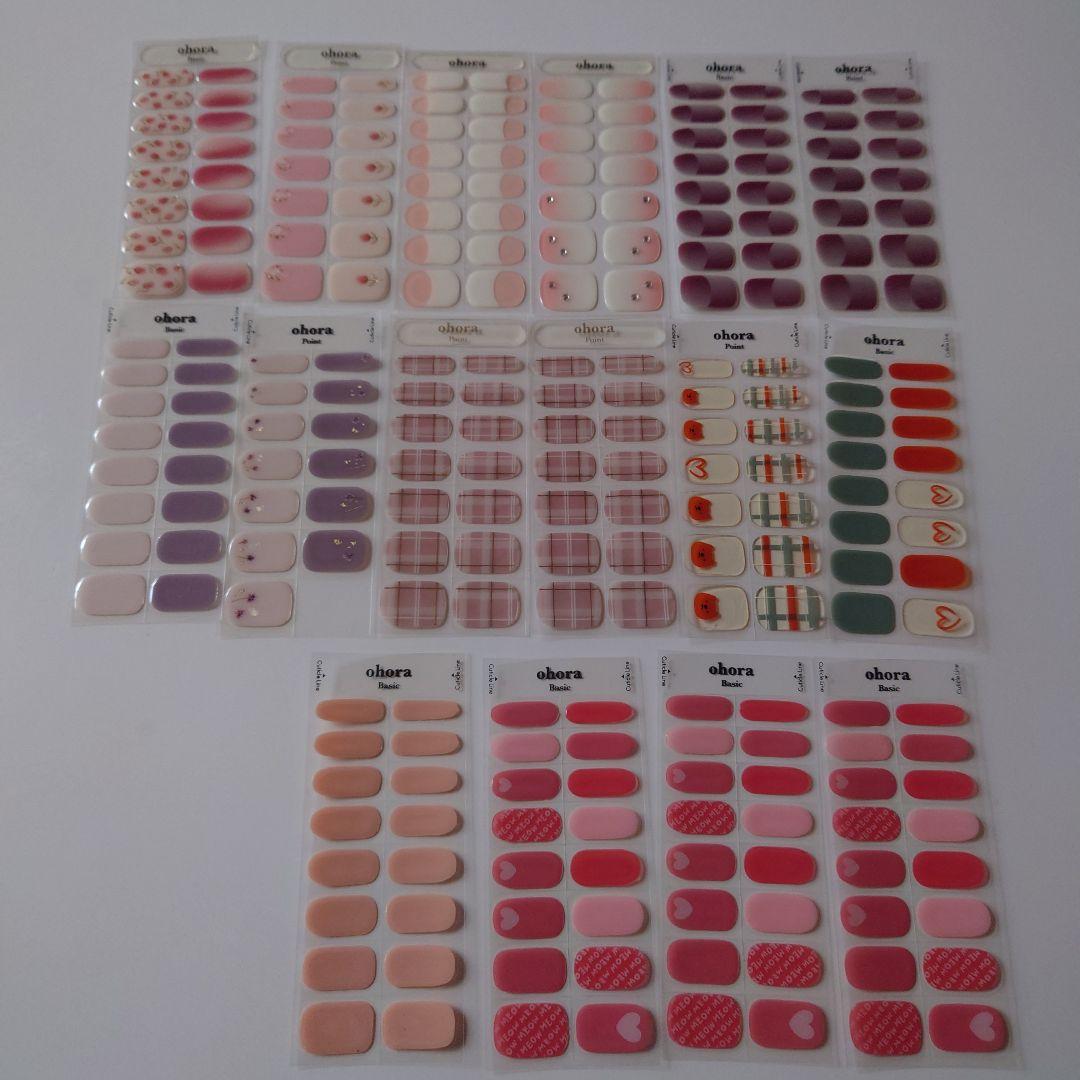 ohora ネイルシール セット 多色まとめ売り新古100シート