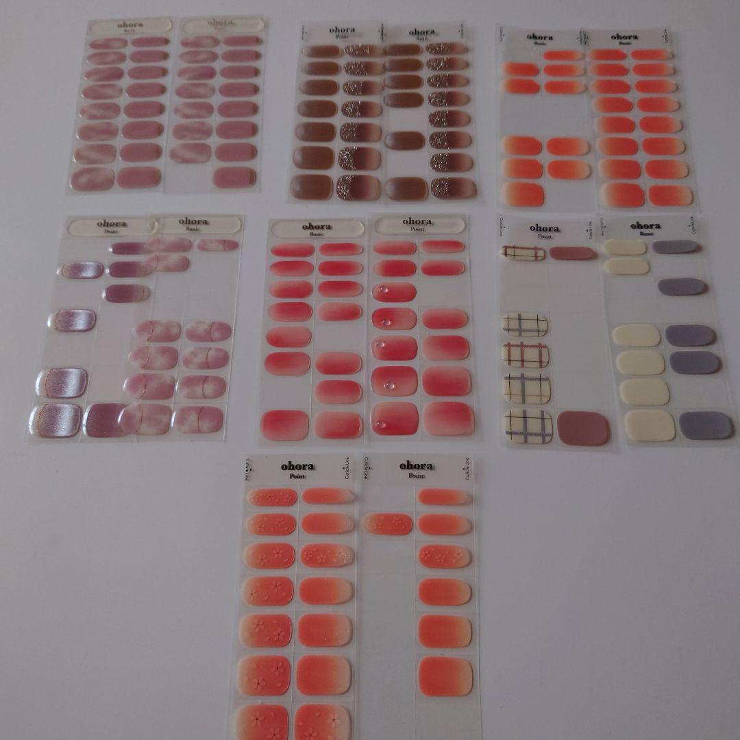 ohora ネイルシール セット 多色まとめ売り新古100シート