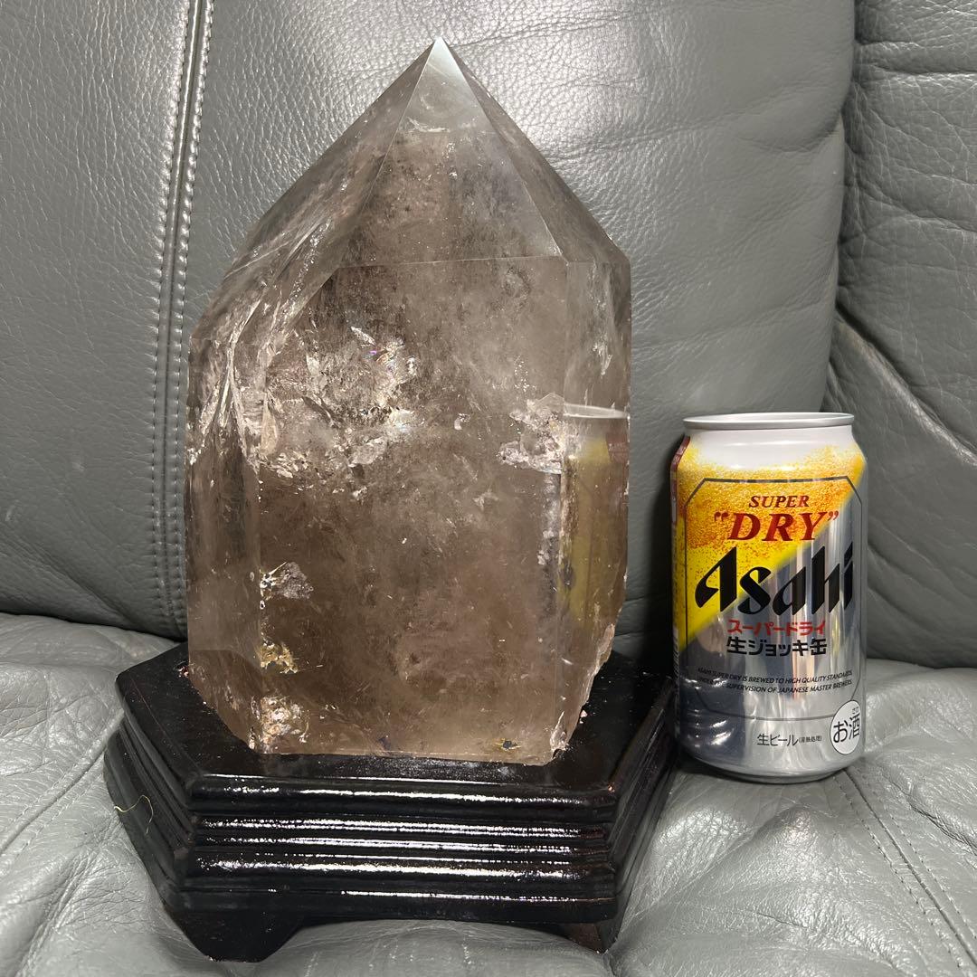 特価！超美品！特大　スモーキークォーツ　六角柱　煙水晶 27cm5.2kg