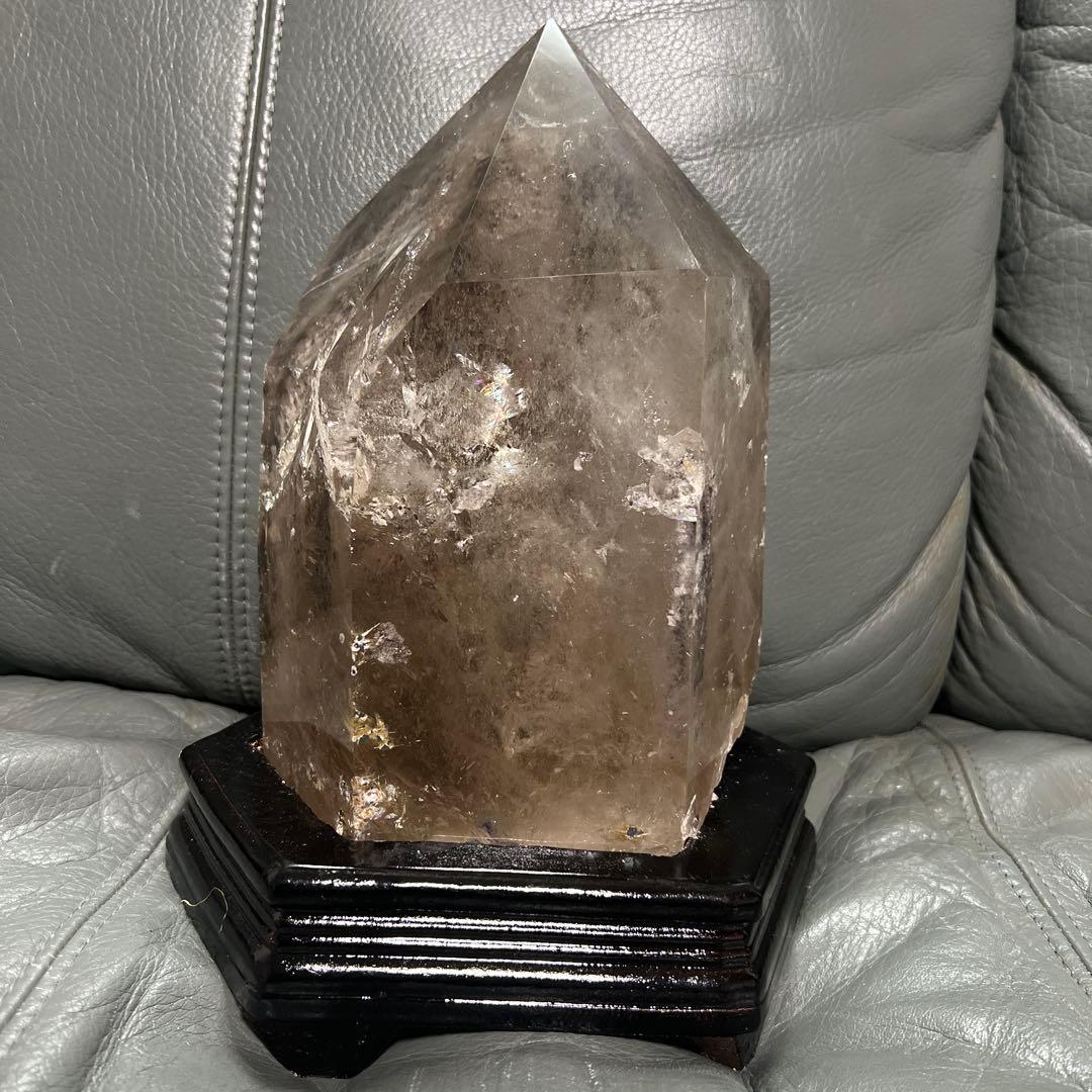 特価！超美品！特大　スモーキークォーツ　六角柱　煙水晶 27cm5.2kg