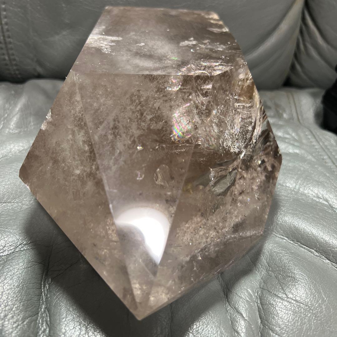 特価！超美品！特大　スモーキークォーツ　六角柱　煙水晶 27cm5.2kg