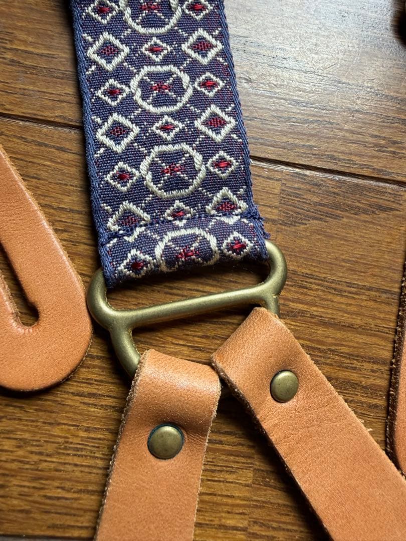 ポロラルフローレン サスペンダー 総柄 ラビットイヤー 真鍮金具