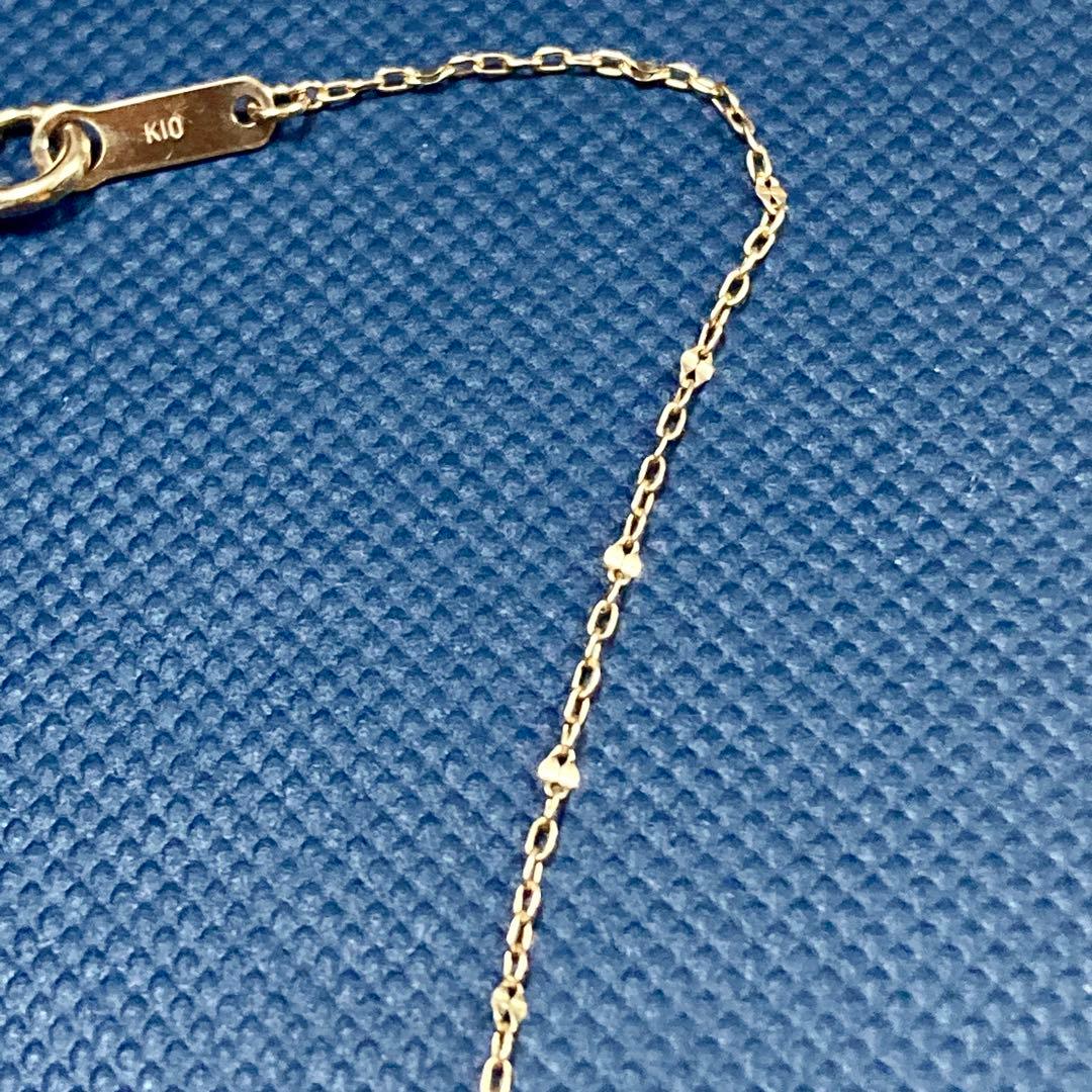 K10 YG ステップペタル チェーンネックレス 0.7g