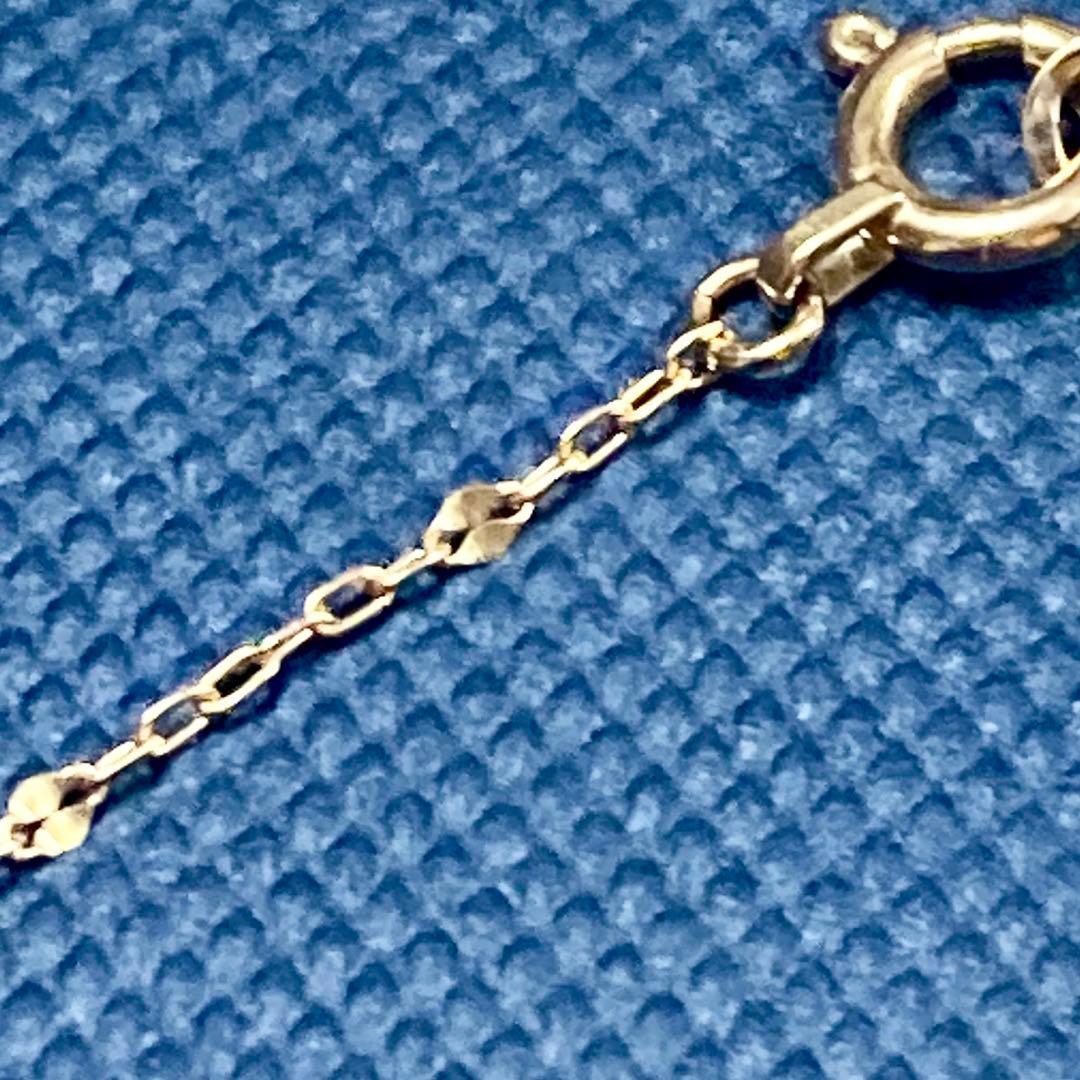 K10 YG ステップペタル チェーンネックレス 0.7g