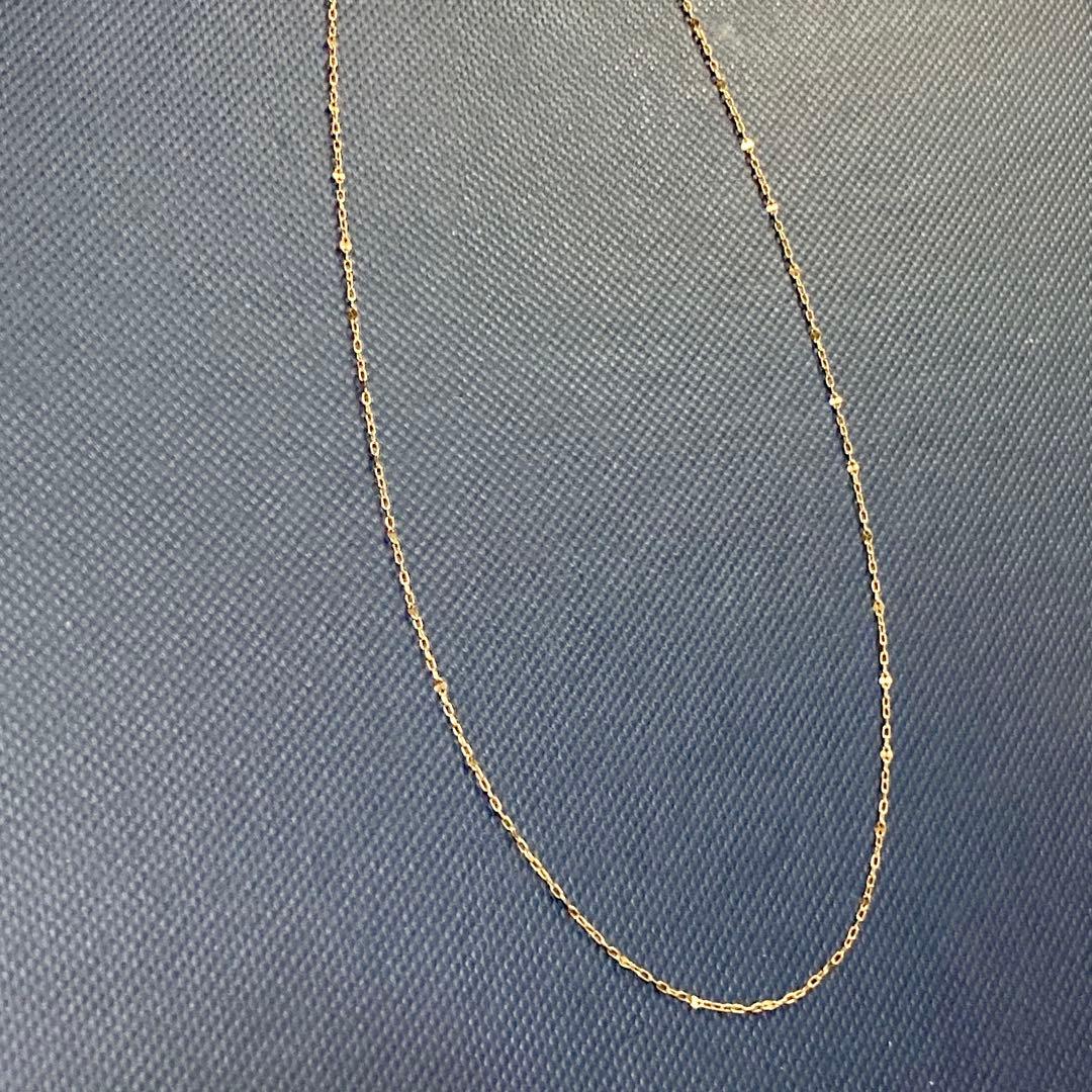 K10 YG ステップペタル チェーンネックレス 0.7g