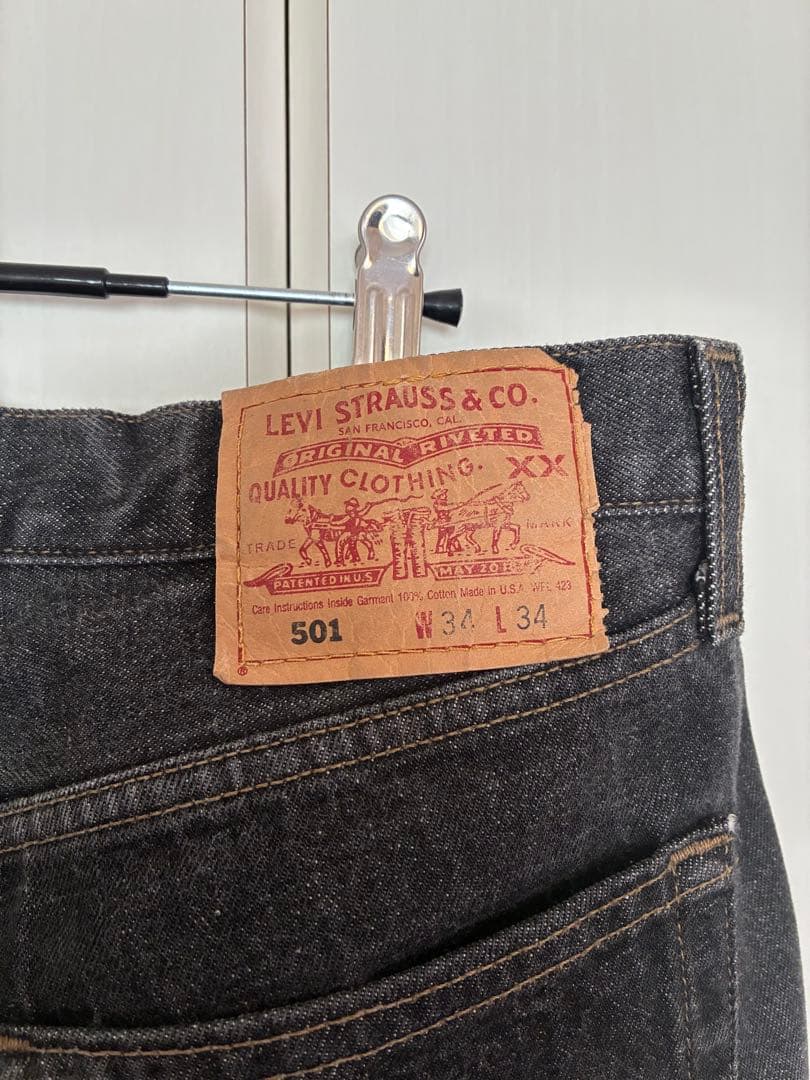 00年アメリカ製　Levi’s 501 先染めブラック