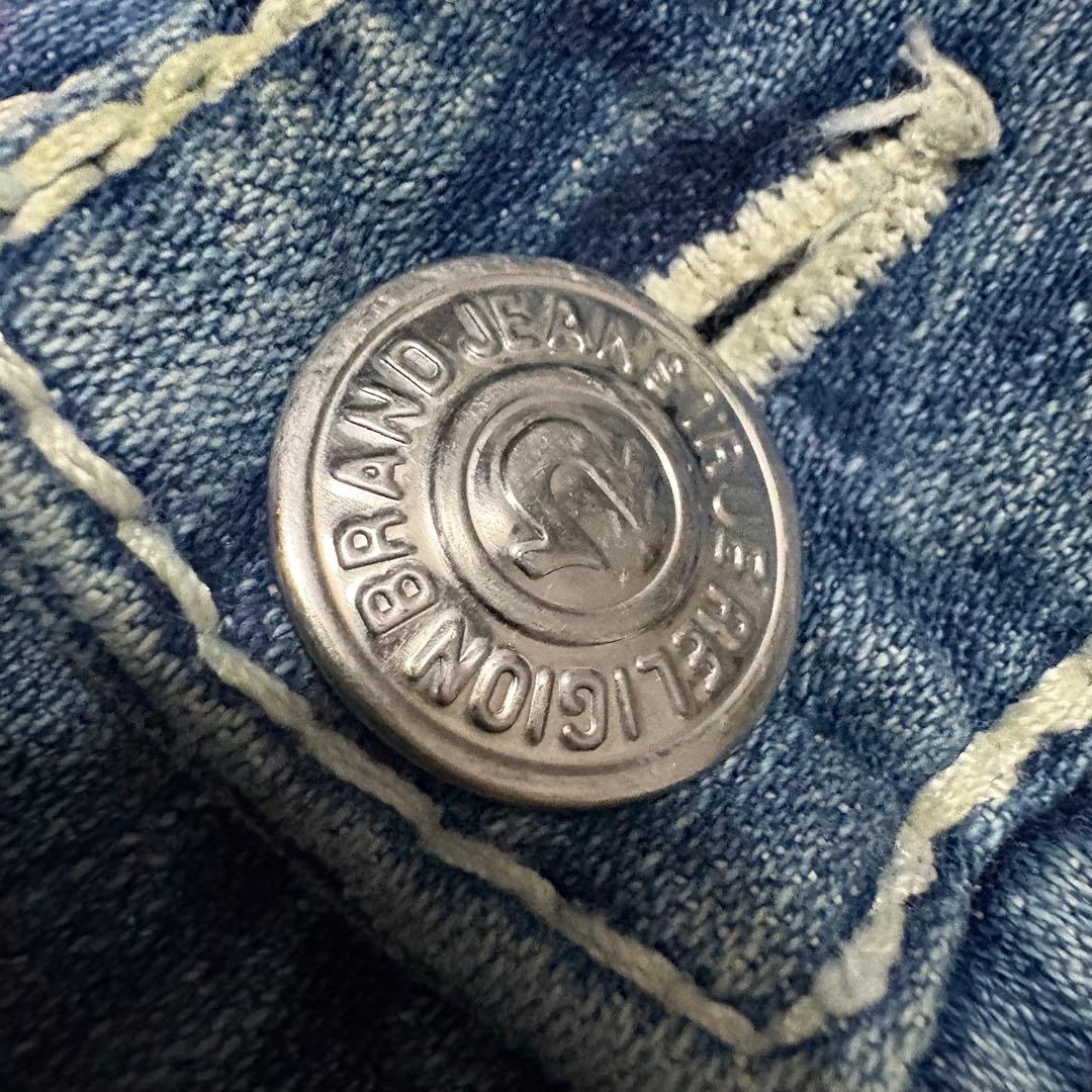 TRUE RELIGION bobby big t 白ステッチ　刺繍　USA