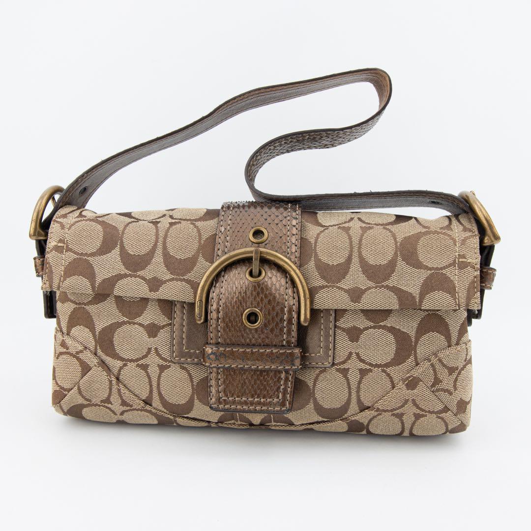 A145【COACH／コーチ】ソーホー　ハンドバッグ　ワンショルダー　シグネチャ