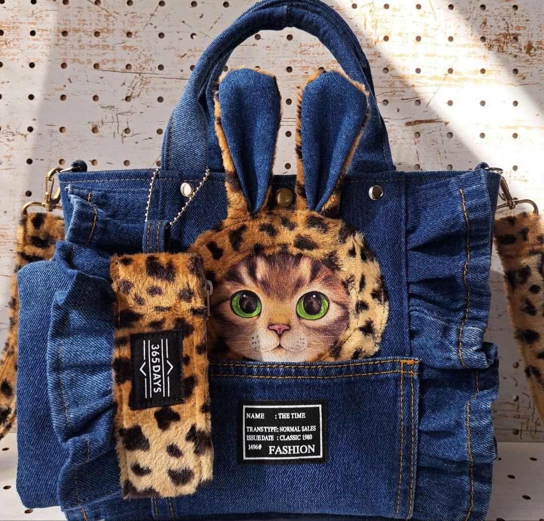 ゆ*ら様 コヤンイサムチョンリトルサンダーデニムリメイクトートバッグ&ポーチ&シ